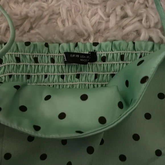 Zara Polka Dot Crop Top - Picture 2 of 3